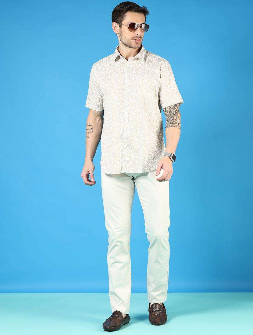 men printed short sleeve regular fit casual shirt - 21765998 -  Standard Image - 4