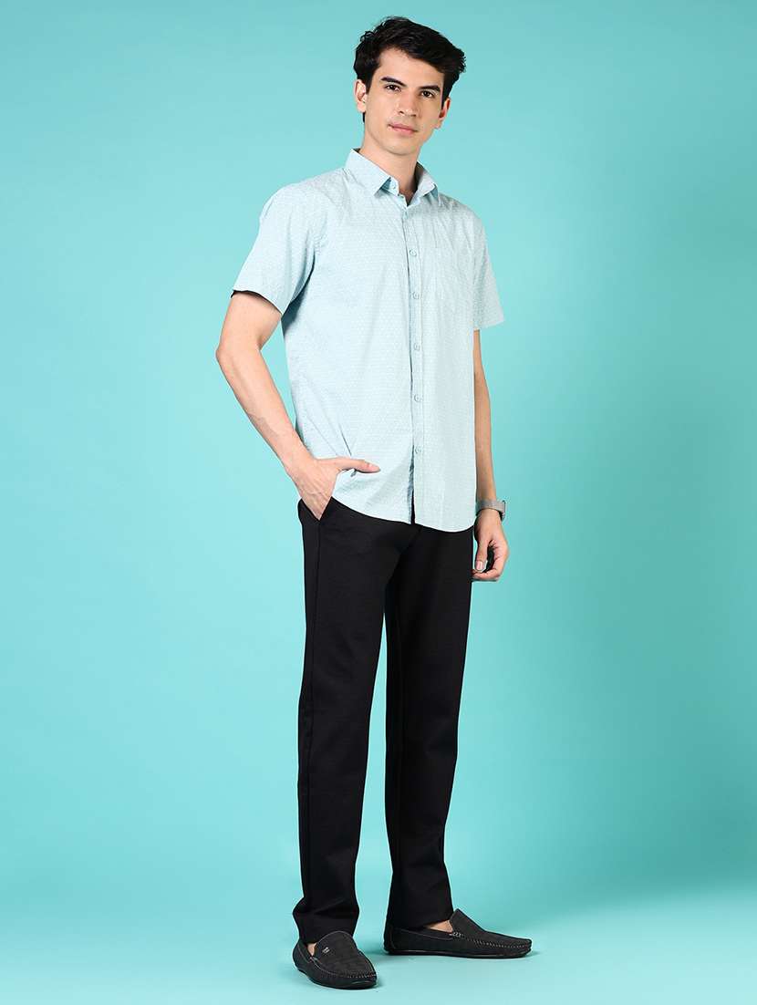 men printed short sleeve regular fit casual shirt - 21766000 -  Standard Image - 4