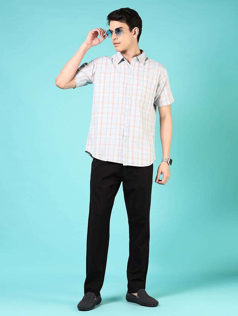 men checkered short sleeve regular fit casual shirt - 21766004 -  Standard Image - 4