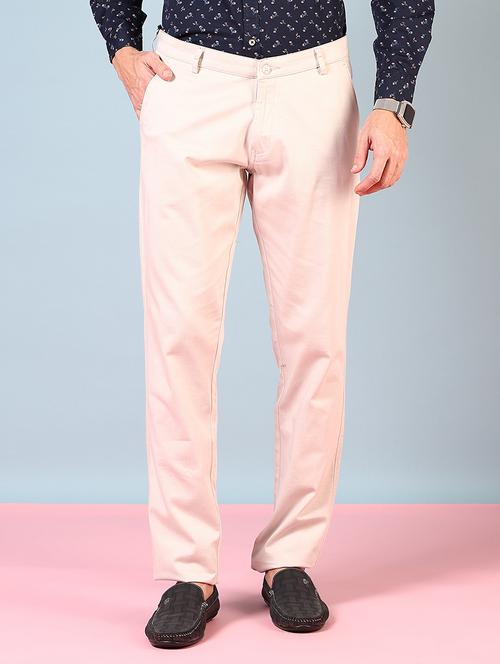 men solid mid rise full length formal trouser - 21766220 -  Standard Image - 0