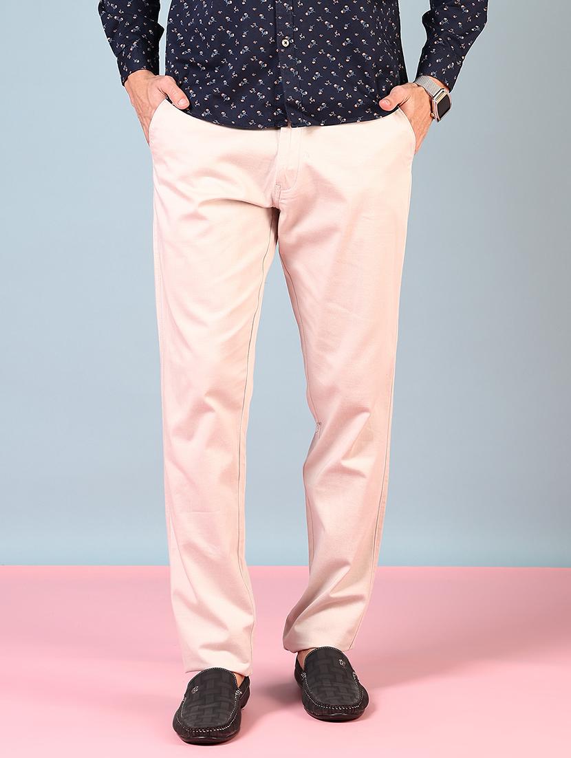 men solid mid rise full length formal trouser - 21766220 - Standard Image - 1
