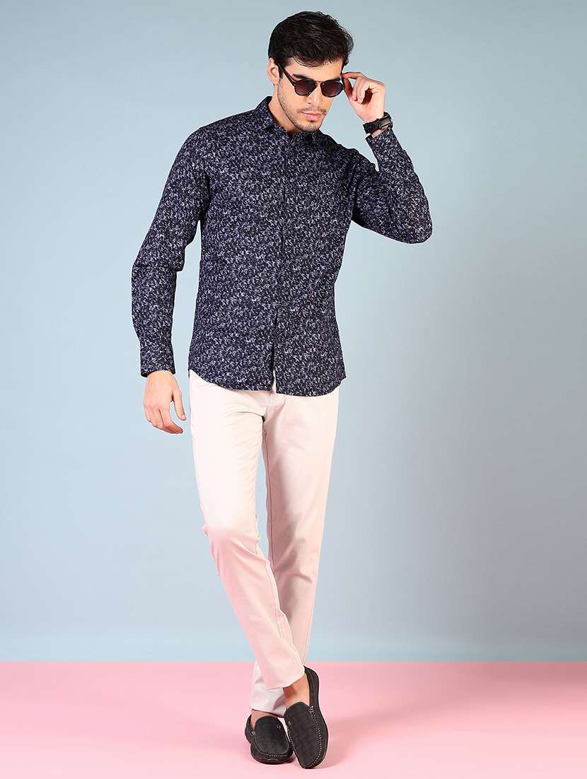 men solid mid rise full length formal trouser - 21766221 - Standard Image - 4