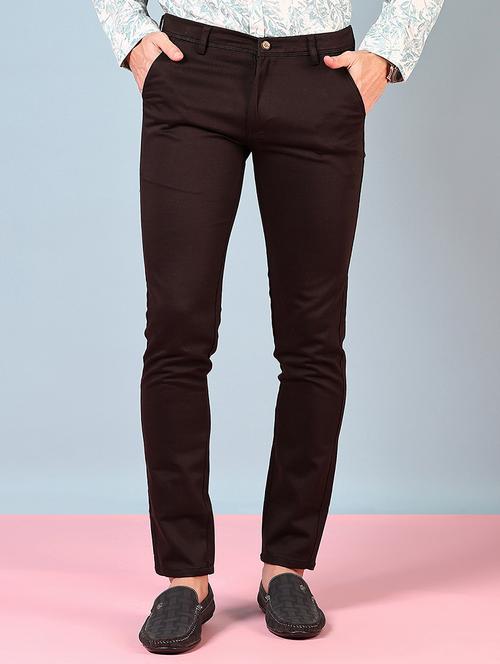 men mid rise solid chinos - 21766222 - Standard Image - 0