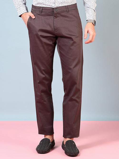 men solid mid rise flat front chinos - 21766228 - Standard Image - 0