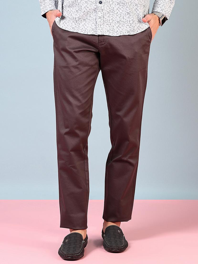 men solid mid rise flat front chinos - 21766228 - Standard Image - 1