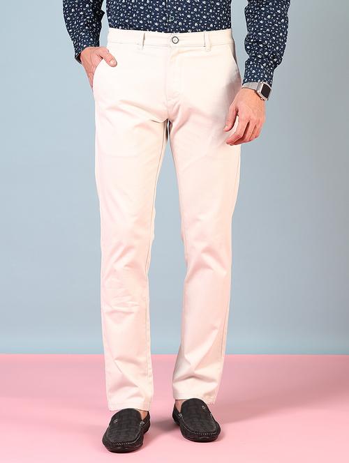 men solid mid rise flat front chinos  - 21766233 -  Standard Image - 0