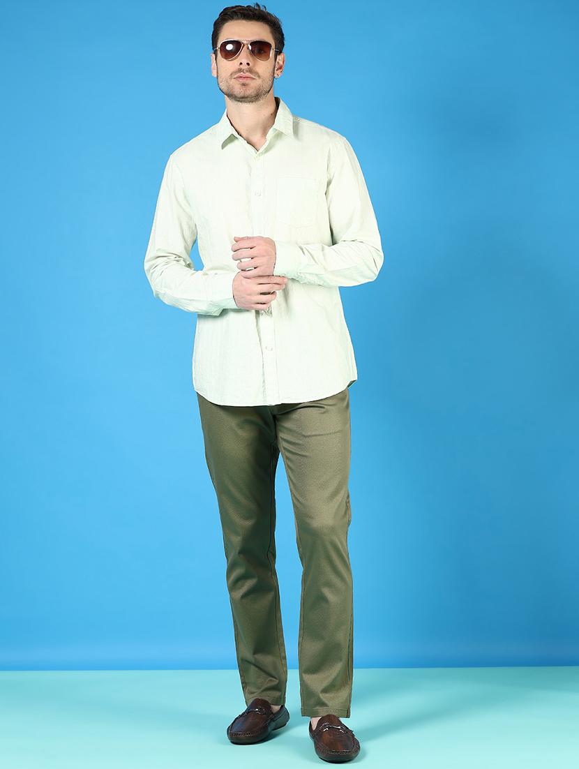 men mid rise solid flat front casual trouser - 21766266 - Standard Image - 4