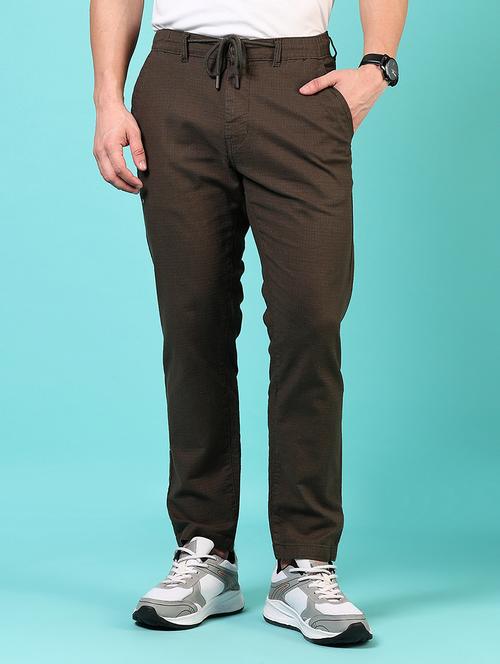 men mid rise solid flat front casual trouser - 21766268 -  Standard Image - 0