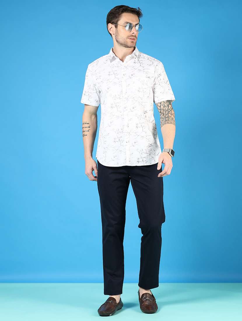 men mid rise solid flat front casual trouser - 21766282 -  Standard Image - 4