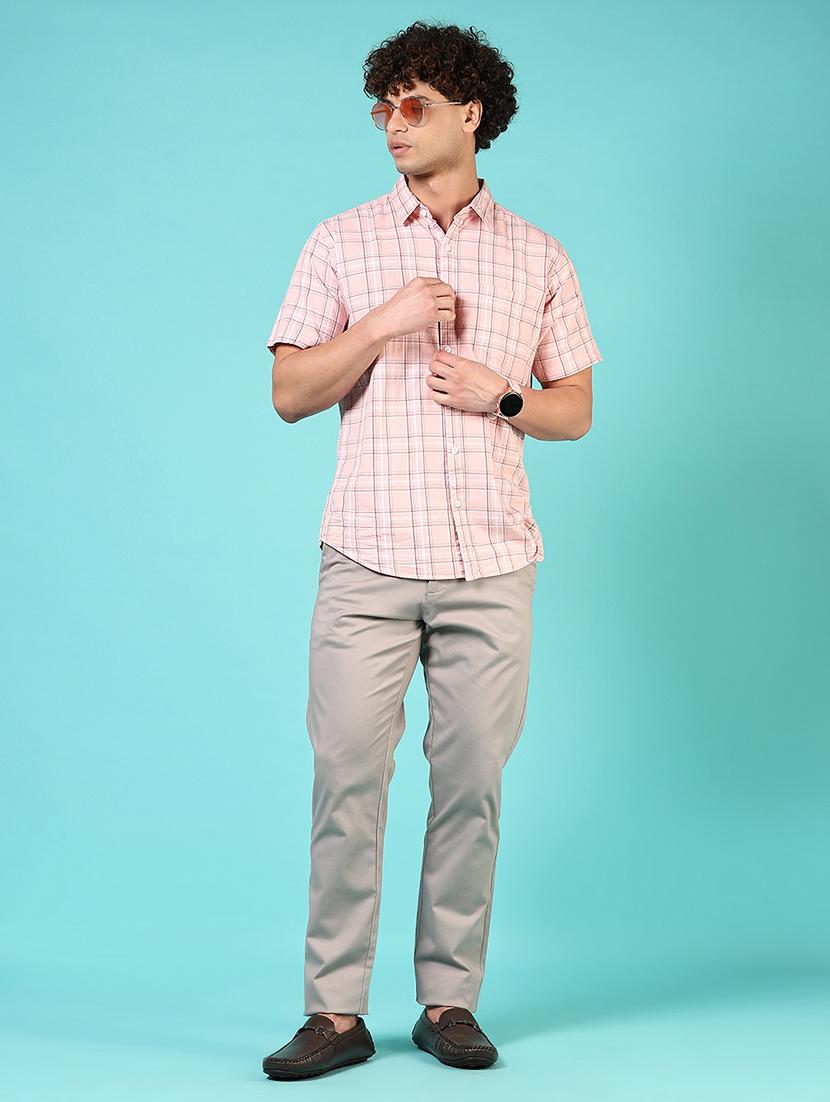 men mid rise solid flat front casual trouser - 21766288 - Standard Image - 4