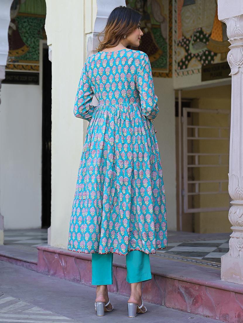 women three quarter sleeve kurta pant with dupatta set - 21766302 - Standard Image - 4