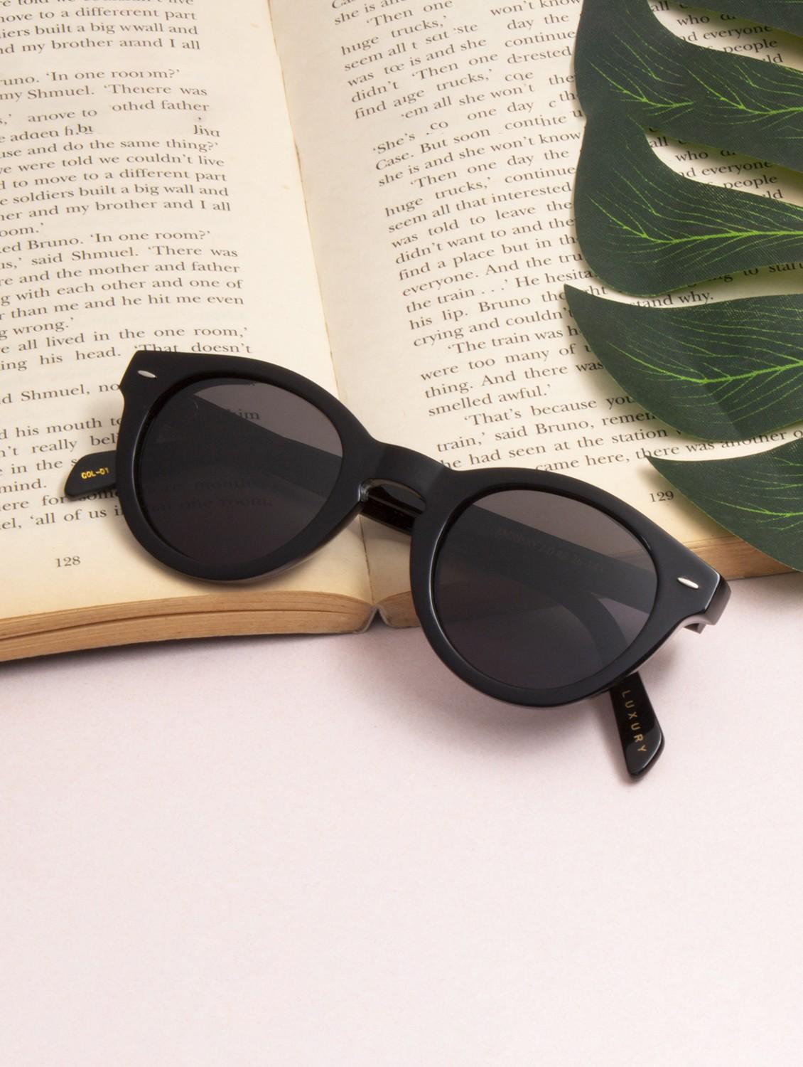 ted smith unisex black premium italian acetate sunglasses with polarized lenses. - 21766342 -  Zoom Image - 0