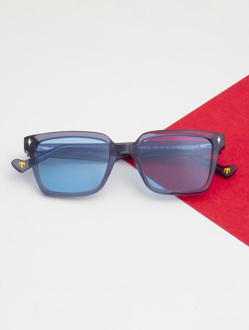 ted smith unisex blue premium italian acetate sunglasses with polarized lenses. - 21766349 - Standard Image - 0