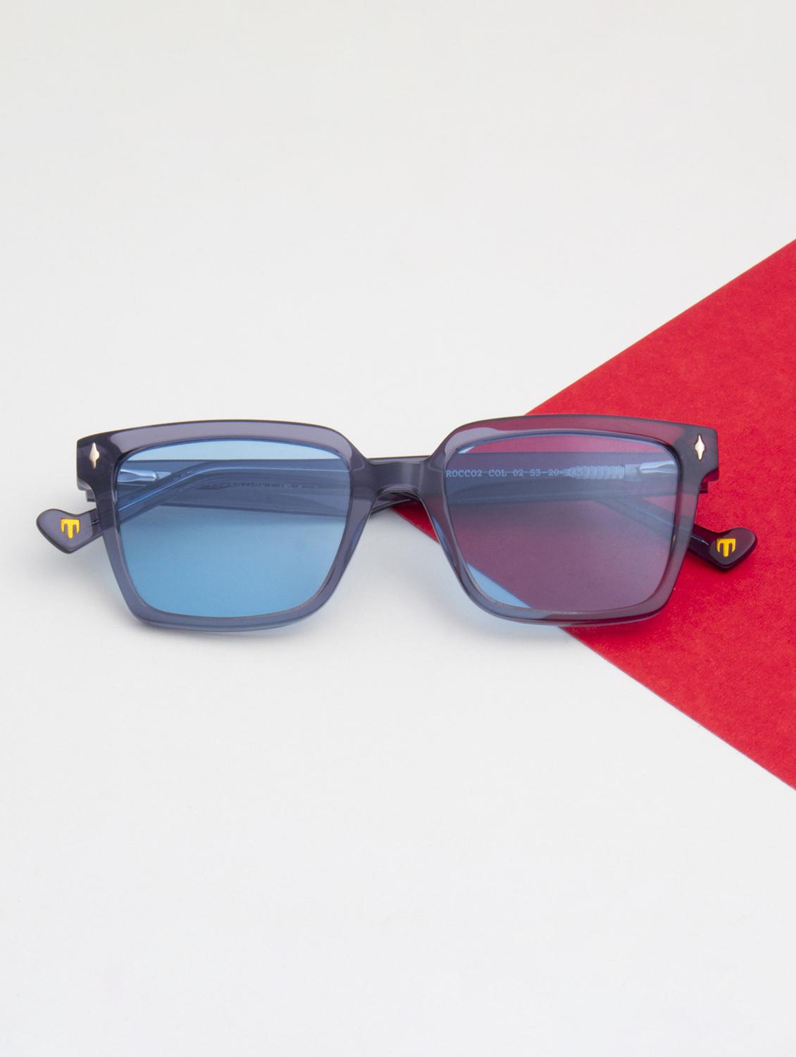 ted smith unisex blue premium italian acetate sunglasses with polarized lenses. - 21766349 - Zoom Image - 0