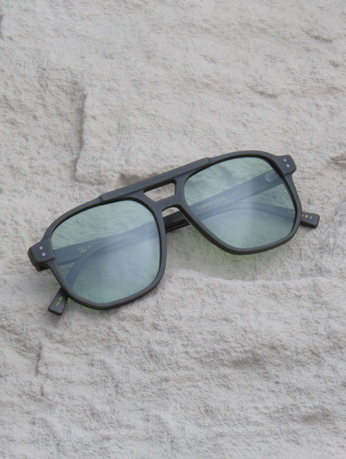 ted smith unisex candy green premium italian acetate sunglasses with polarized lenses.