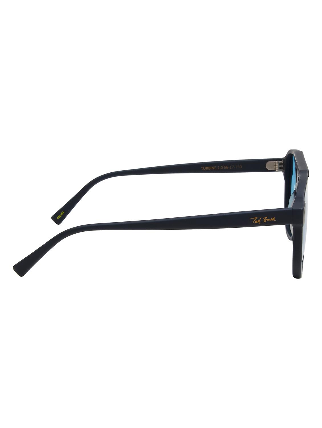 ted smith unisex blue premium italian acetate sunglasses with polarized lenses. - 21766362 - Standard Image - 4