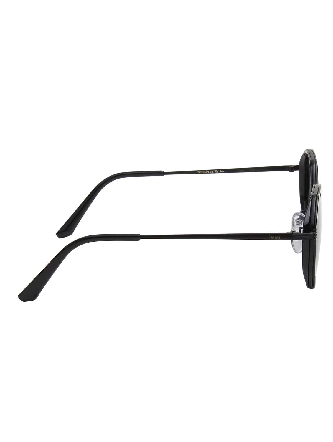 ted smith unisex black premium metal sunglasses with polarized lenses. - 21766364 -  Standard Image - 4