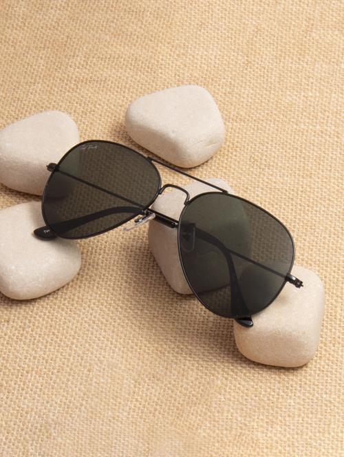 ted smith unisex green premium metal sunglasses with polarized lenses. - 21766368 - Standard Image - 0