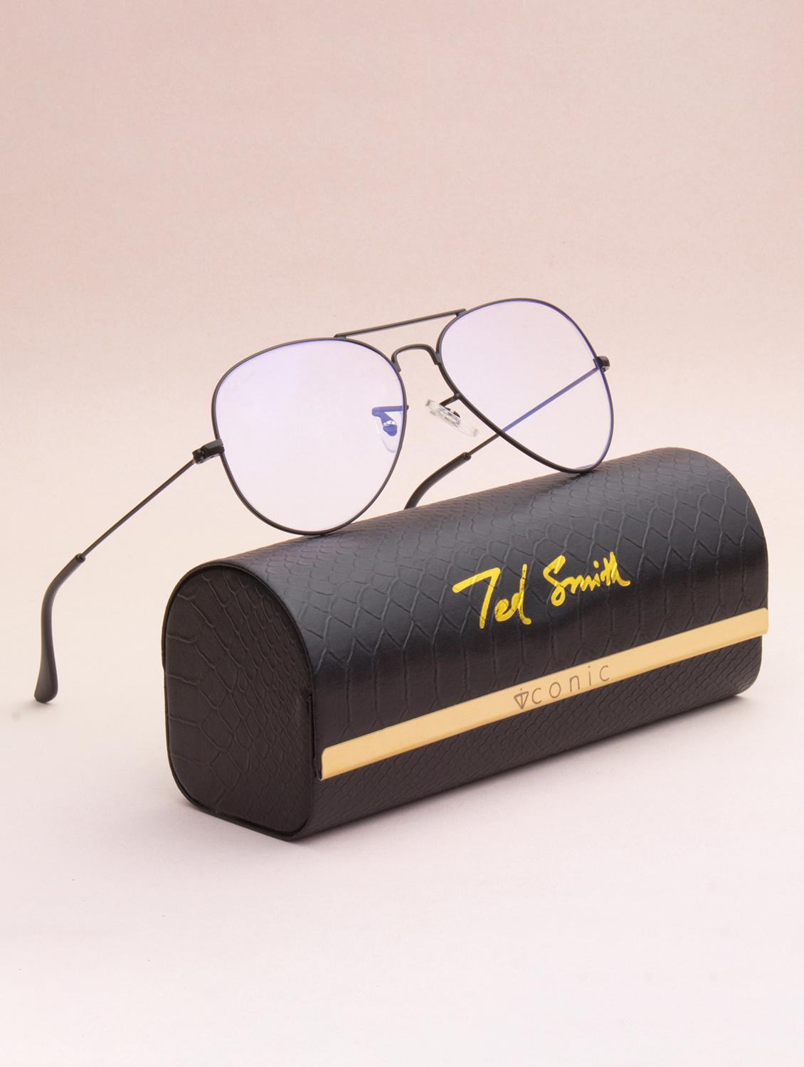 ted smith unisex clear premium metal sunglasses with polarized lenses. - 21766373 - Zoom Image - 0