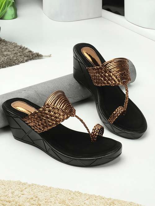 women textured one toe wedge - 21766419 -  Standard Image - 0