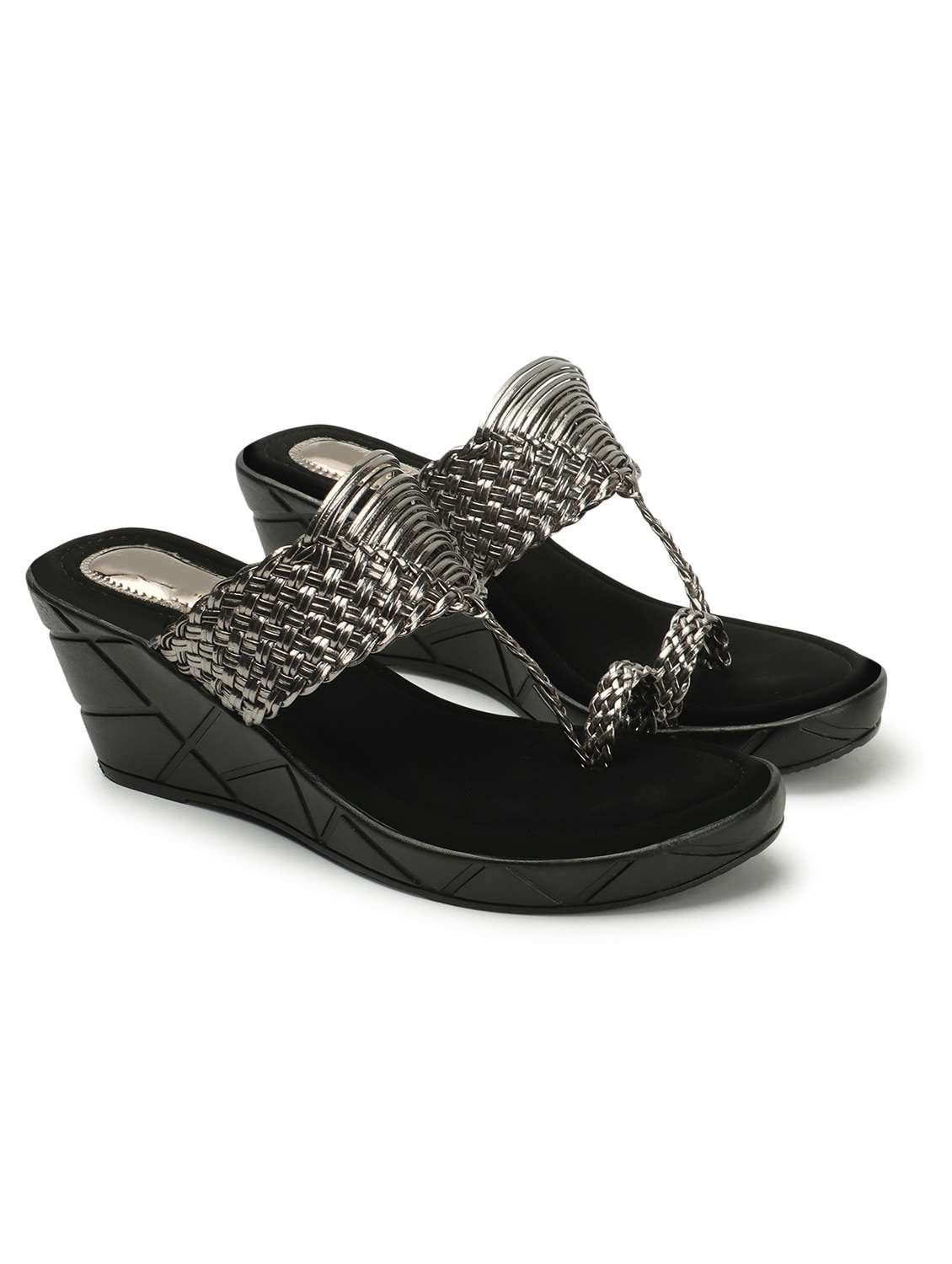 women textured one toe wedge - 21766420 - Standard Image - 1