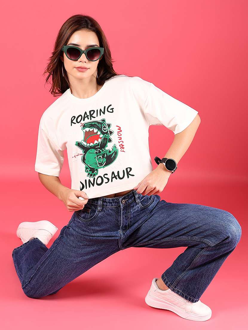 women graphic printed boxy t-shirt - 21766451 -  Standard Image - 4