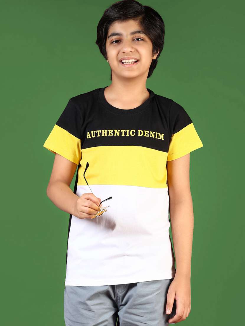 boys color block short sleeve t-shirt - 21766463 -  Standard Image - 1
