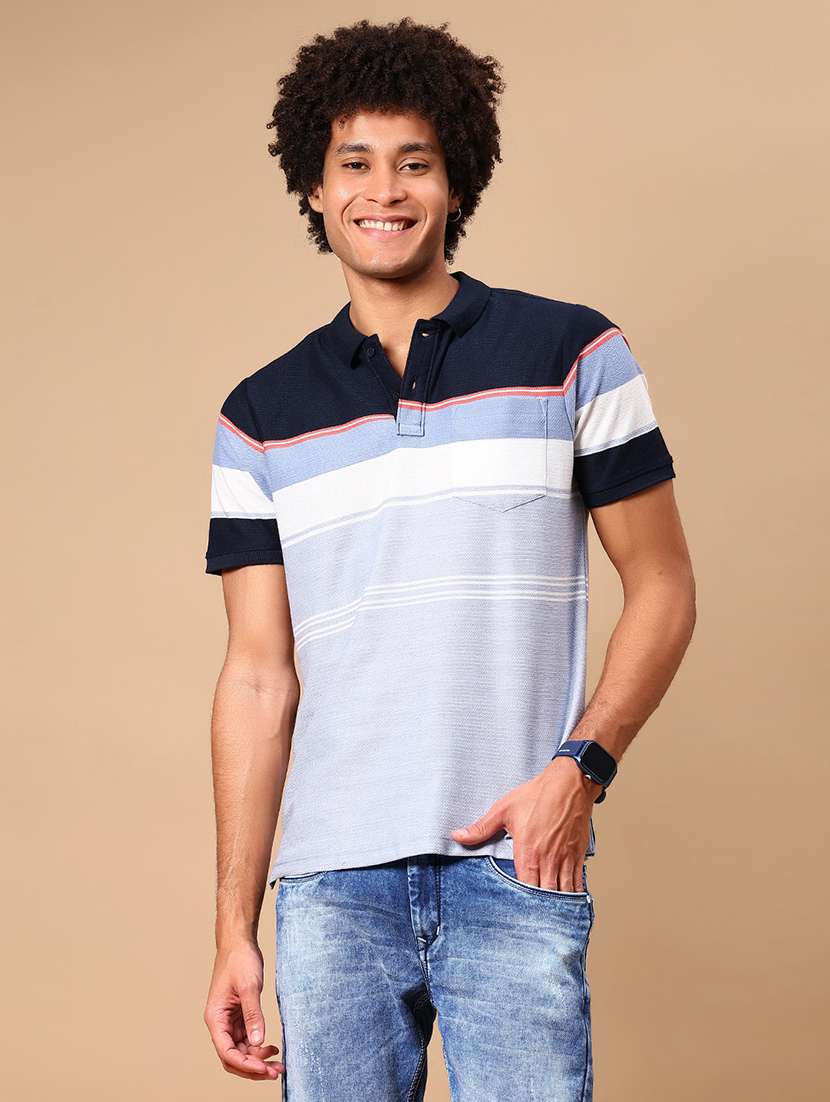 boys color blocked short sleeve regular fit polo t-shirt - 21766464 -  Standard Image - 1