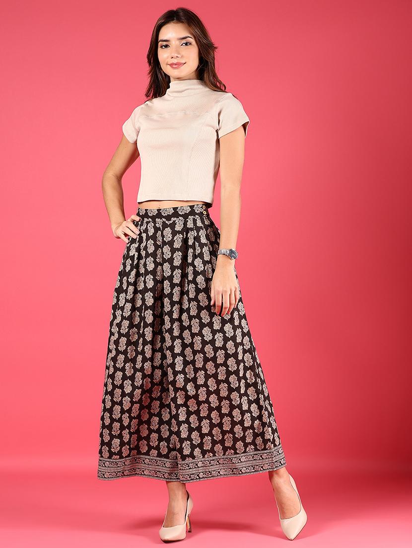 women printed mid rise flared palazzo - 21766469 - Standard Image - 6