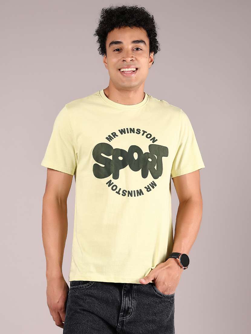 men printed short sleeve regular fit t-shirt - 21766530 -  Standard Image - 1
