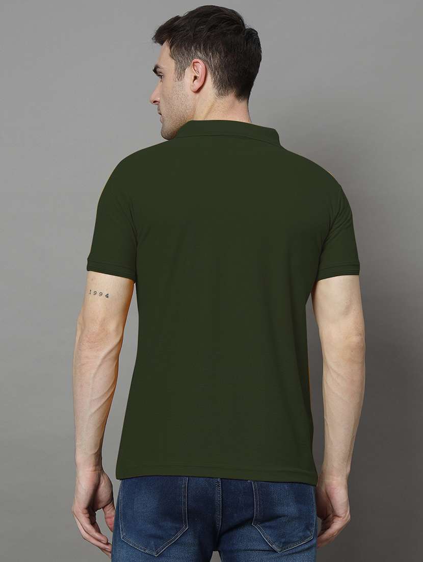 men solid short sleeve regular fit polo t-shirt - 21766630 -  Standard Image - 1