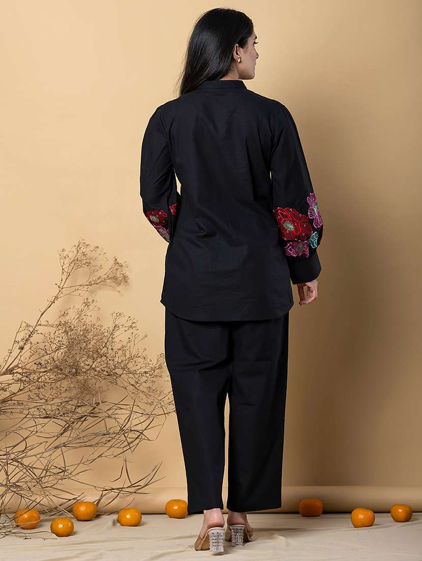 women black long sleeve ethnic co-ord set - 21766714 -  Standard Image - 4