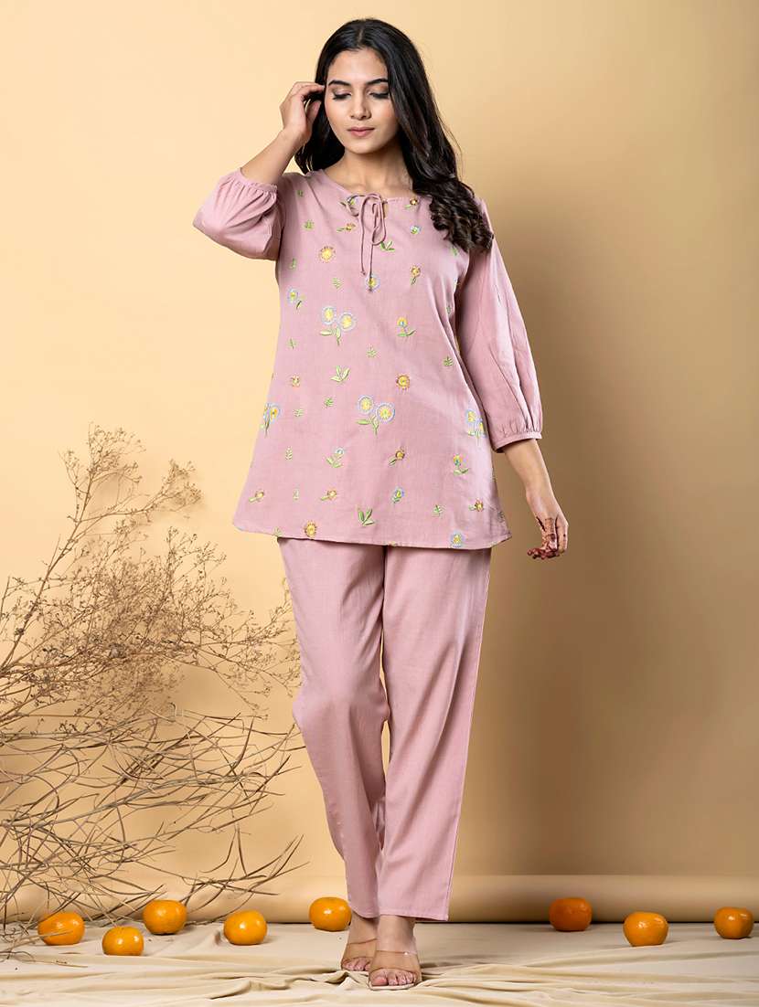 women three quarter sleeve ethnic co-ord set - 21766721 -  Standard Image - 1