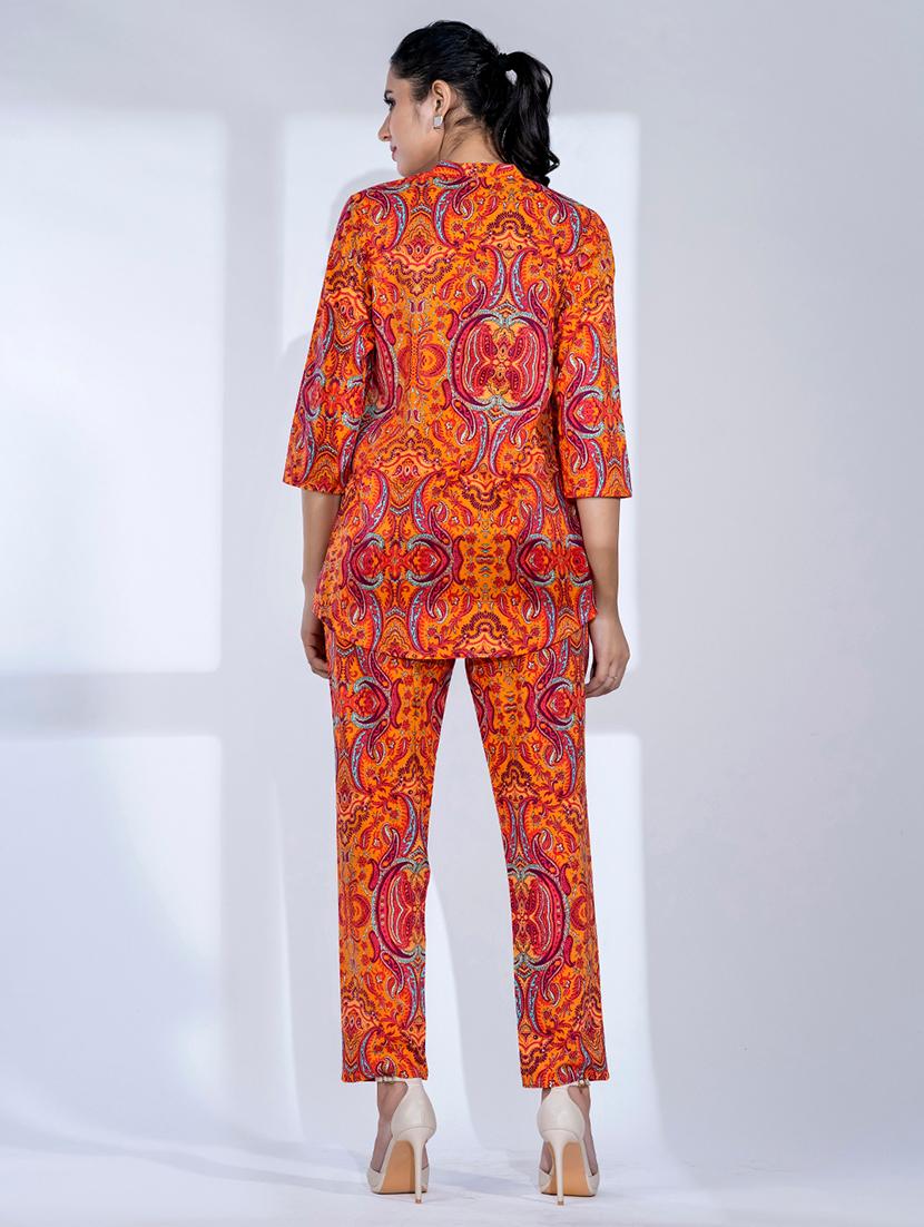 women three quarter sleeve ethnic co ord set - 21766728 - Standard Image - 4