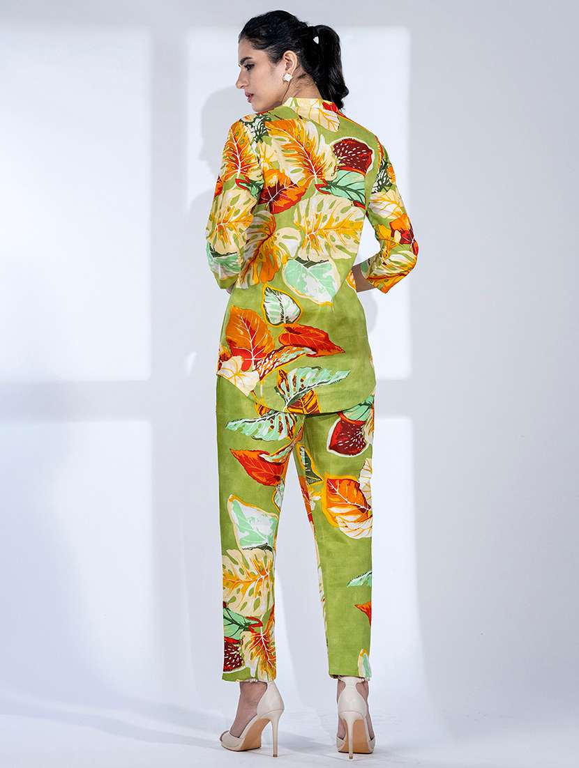 women three quarter sleeve ethnic co ord set - 21766730 -  Standard Image - 4