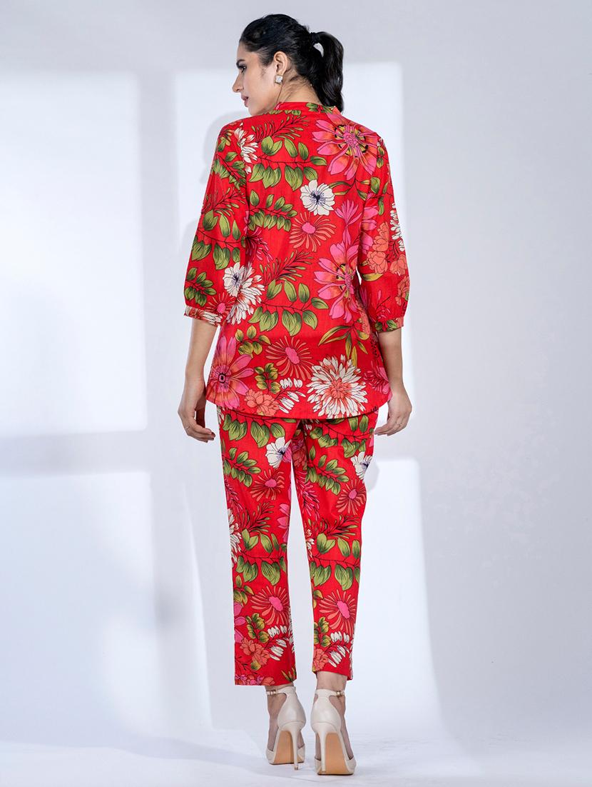 women three quarter sleeve ethnic co ord set - 21766740 - Standard Image - 4