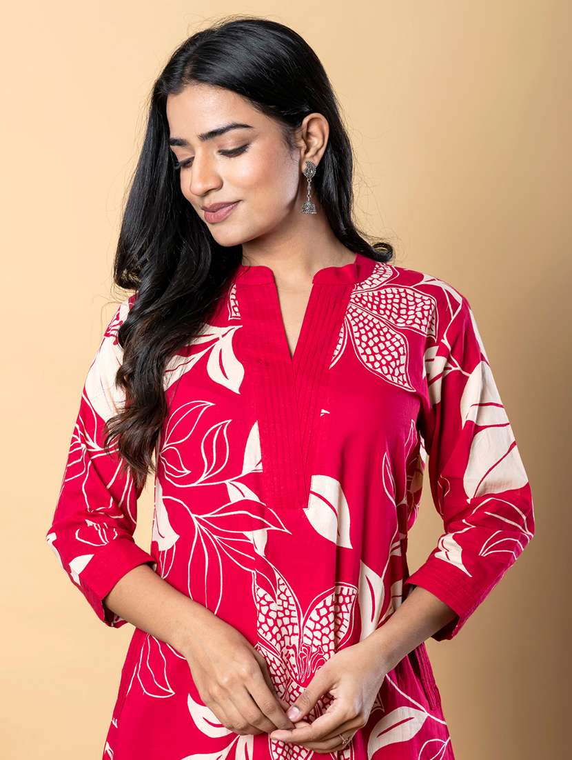 women three quarter sleeve kurta palazzo set - 21766780 -  Standard Image - 4