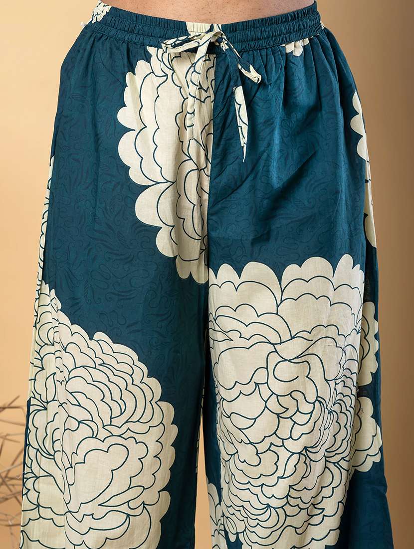 women floral printed sleeveless kurta palazzo set - 21766782 -  Standard Image - 4