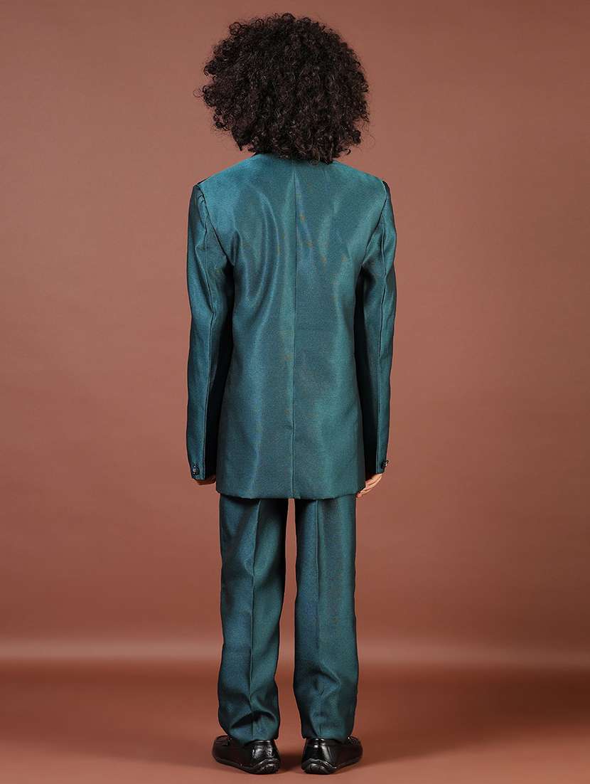 boys solid long sleeve three piece suit set - 21767042 -  Standard Image - 4