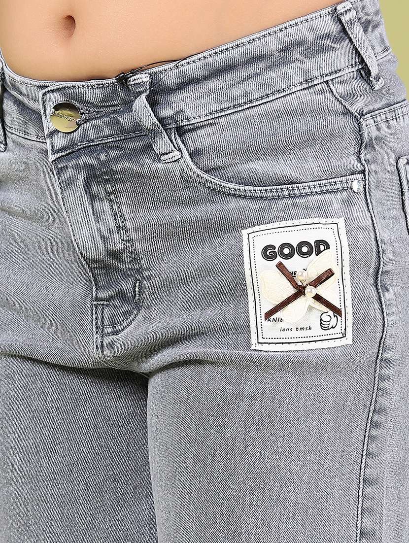 grils solid mid rise bootcut jean - 21767110 - Standard Image - 4