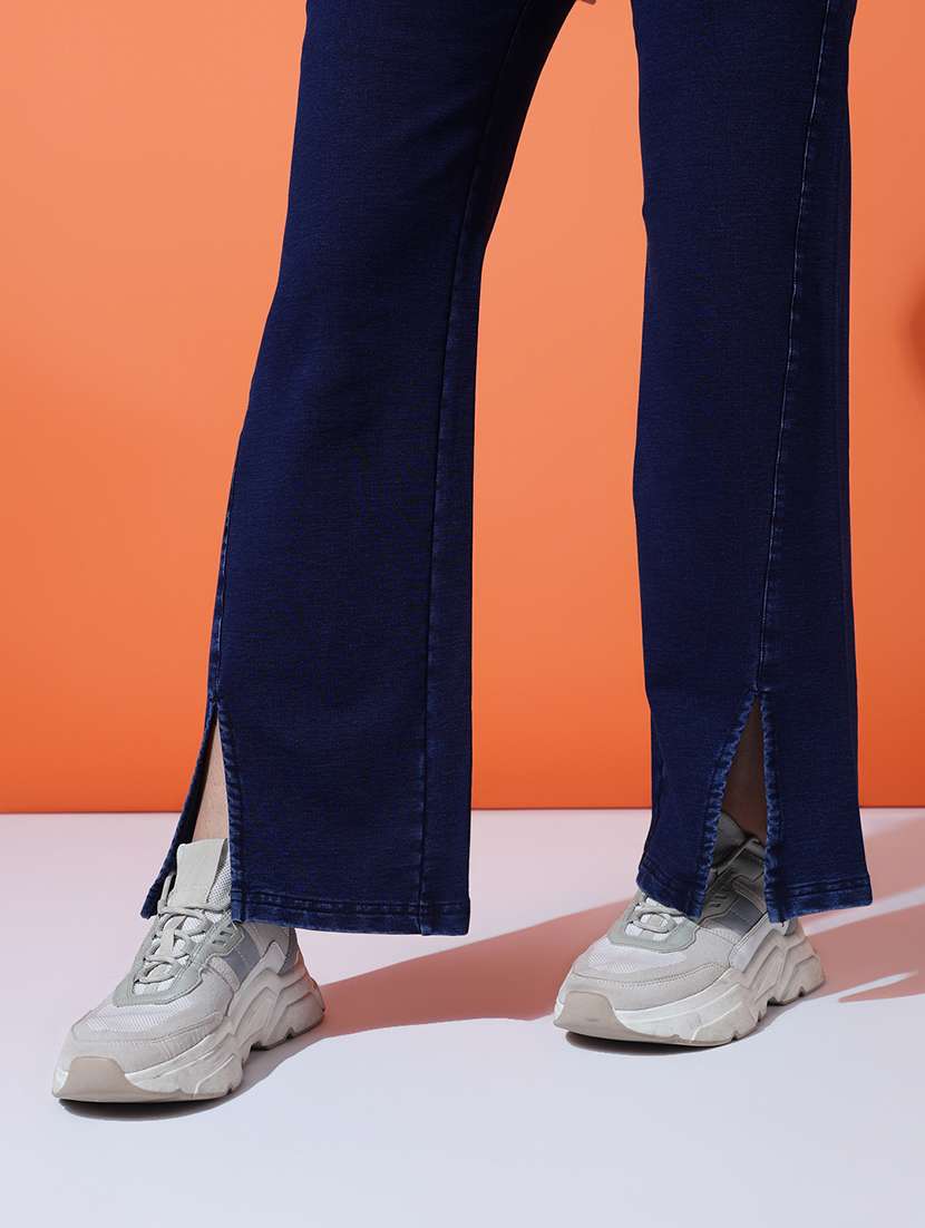 women solid mid rise track pant - 21767268 -  Standard Image - 6