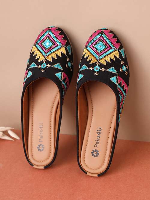 women embroidered slip on mule - 21767605 -  Standard Image - 0