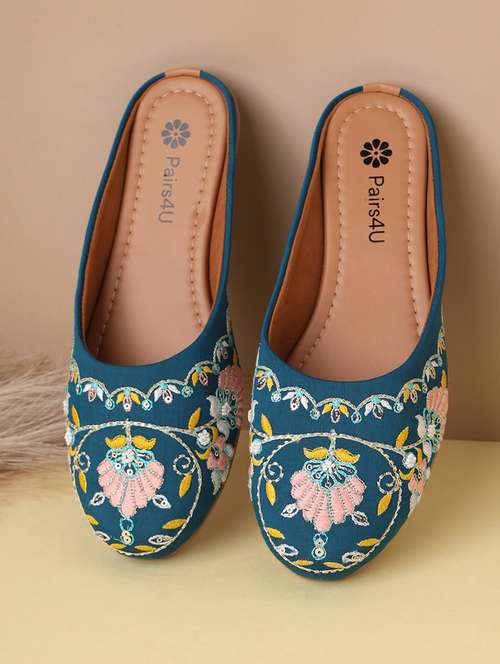 women embroidered slip on mule - 21767608 -  Standard Image - 0