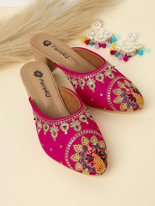 women embroidered slip on mules - 21767623 -  Standard Image - 0