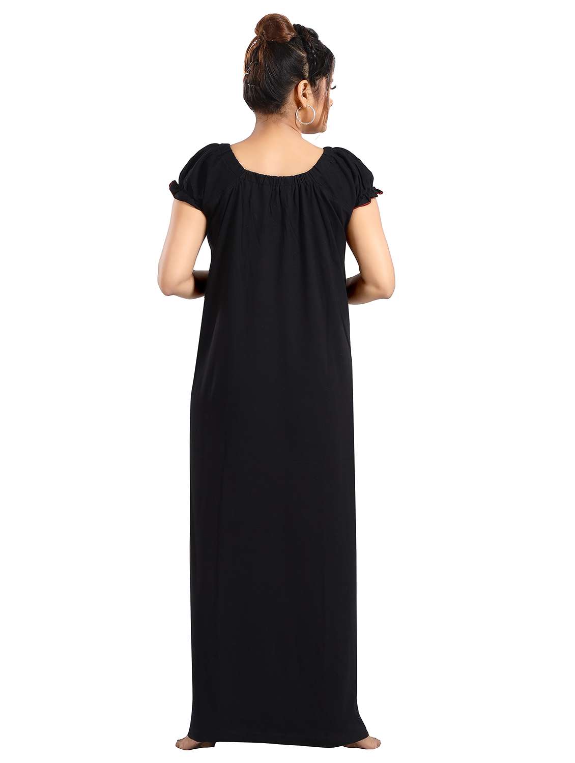 women printed short sleeves nighty - 21767639 -  Standard Image - 1