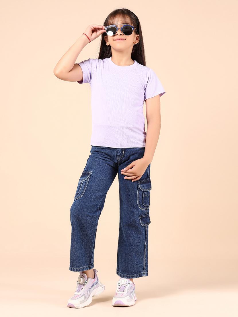 girls lavender short sleeve top - 21767696 - Standard Image - 4