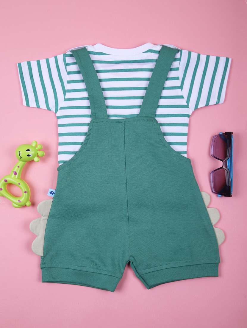 boys striped t-shirt with dungree - 21767760 -  Standard Image - 1