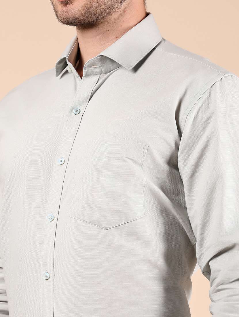 men solid long sleeve formal shirt - 21767775 -  Standard Image - 4