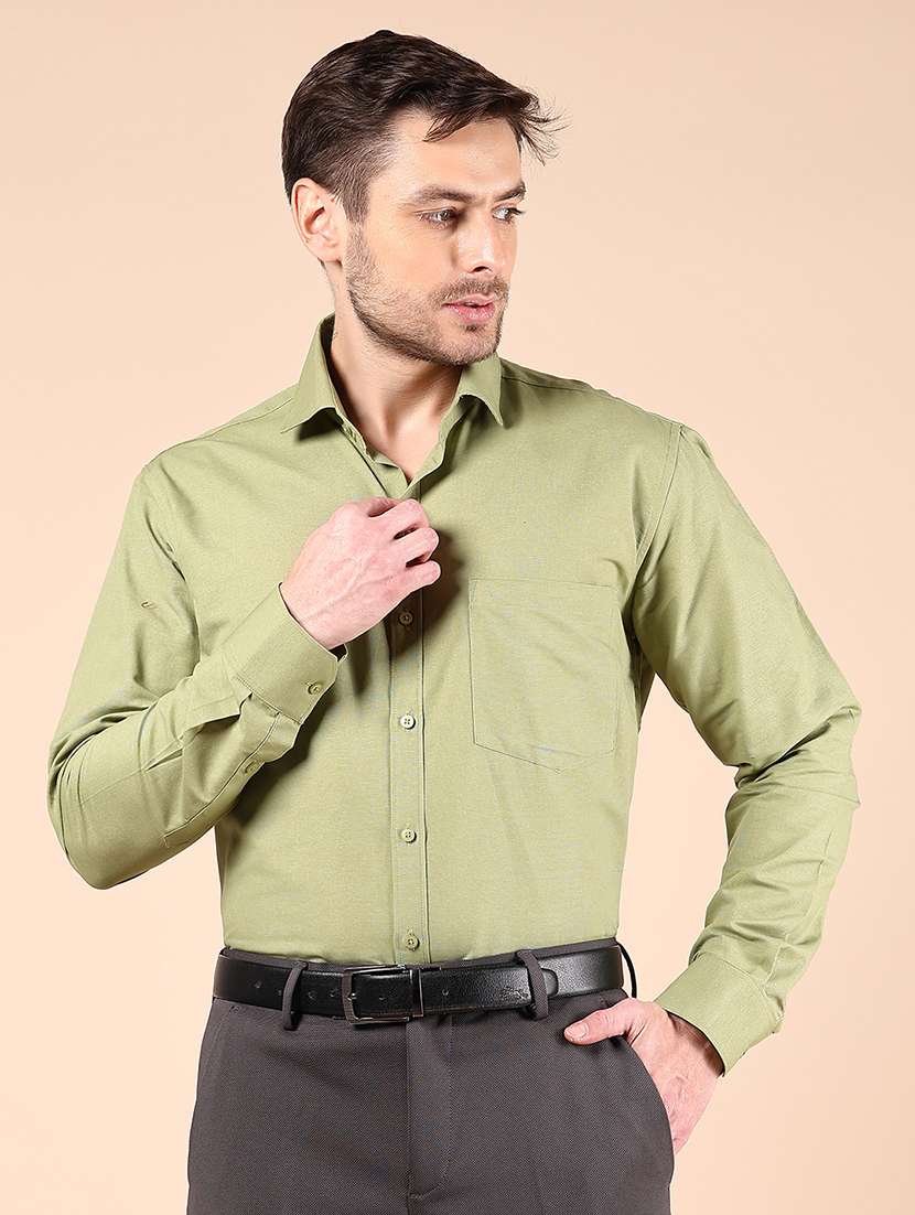 men solid long sleeve formal shirt - 21767776 -  Standard Image - 1