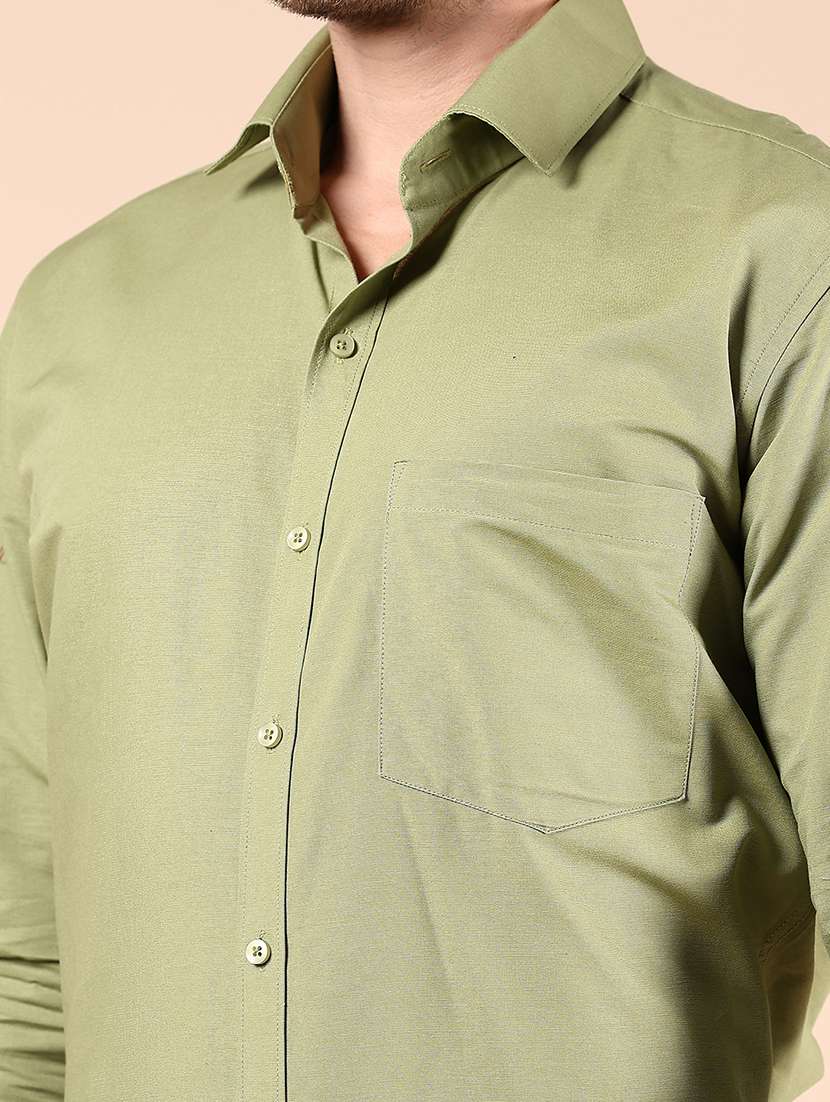 men solid long sleeve formal shirt - 21767776 -  Standard Image - 4